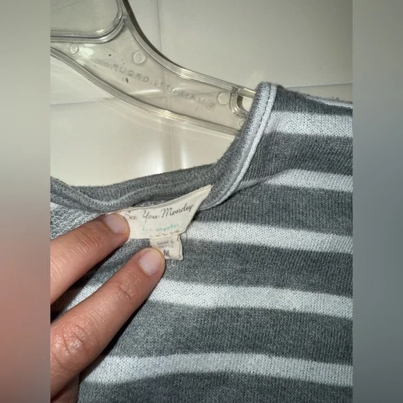 Stylish Striped Knit Romper - Picture 3 of 3